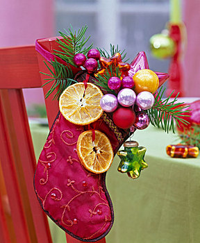 红色,圣诞老人,鞋,干燥,柑橘,切片