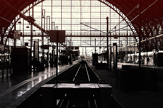 高速列车,德国,中央车站,法兰克福