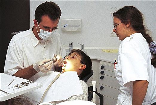 牙医,牙医助手,孩子,牙齿,练习,牙齿治疗,根,运河,工作,德国,帮助,情感