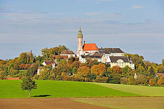 安迪克斯,本笃会修道院,上巴伐利亚,巴伐利亚,德国,欧洲