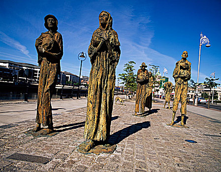 雕塑,都柏林,城市,爱尔兰,著名,爱尔兰人