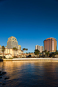 美国,佛罗里达,西棕榈滩,城市风光,日出