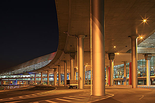 北京t3航站楼夜景