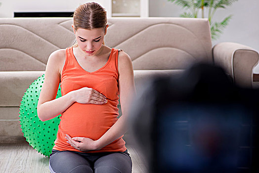 孕妇,记录,录像,博客