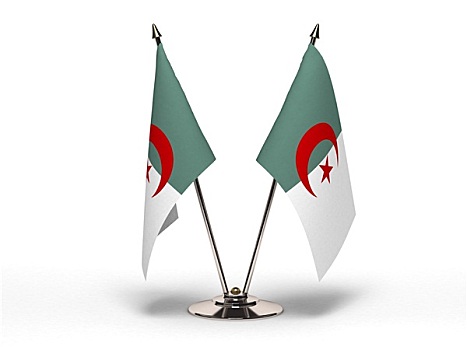 微型,旗帜,阿尔及利亚,隔绝