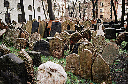 捷克共和国,布拉格,犹太区,墓碑,犹太,墓地,大幅,尺寸