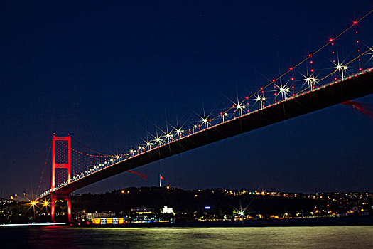 博斯普鲁斯海峡夜景