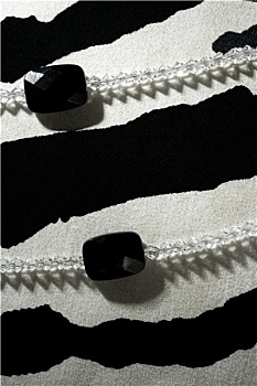 项链,上方,黑白,斑马纹,背景