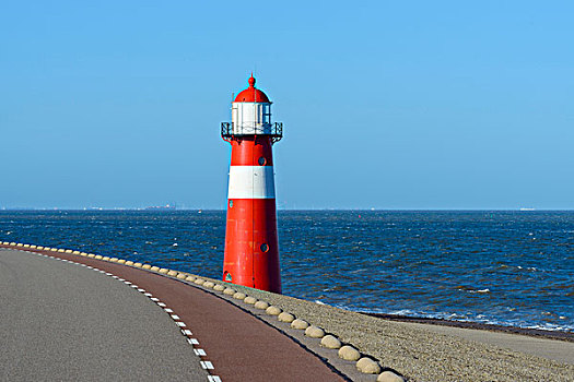 堤岸,道路,北海,荷兰