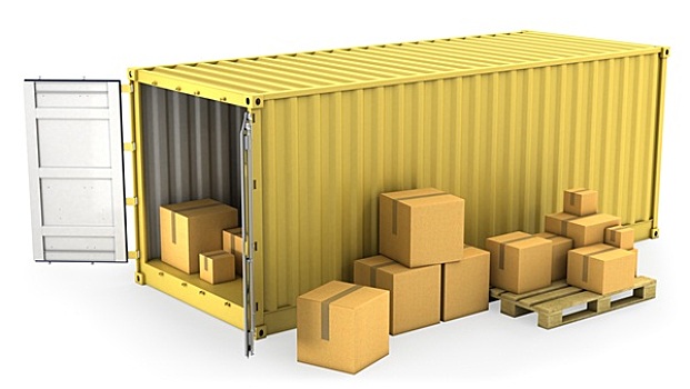 黄色,打开,货箱,很多,纸盒,盒子