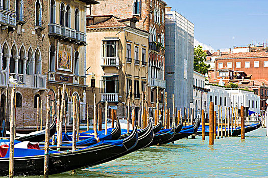 小船,运河,大运河,威尼斯,意大利,欧洲