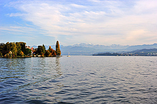苏黎世湖,苏黎世,瑞士,欧洲