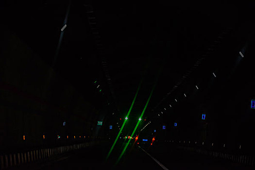 隧道,灯,黑暗,指示灯,暗调,绿光,线条