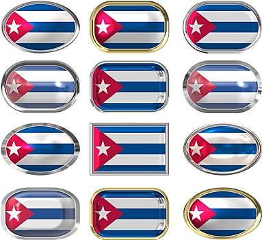 扣,旗帜,古巴