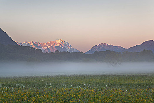 风景,楚格峰,上巴伐利亚,巴伐利亚,德国