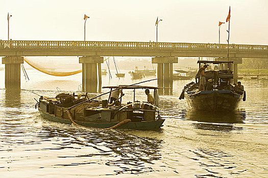 渔船,桥,惠安,越南
