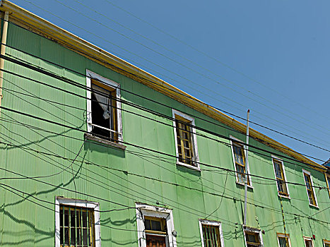 仰视,建筑外观,瓦尔帕莱索,智利