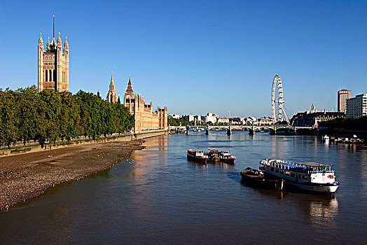 泰晤士河,议会大厦,伦敦眼,伦敦