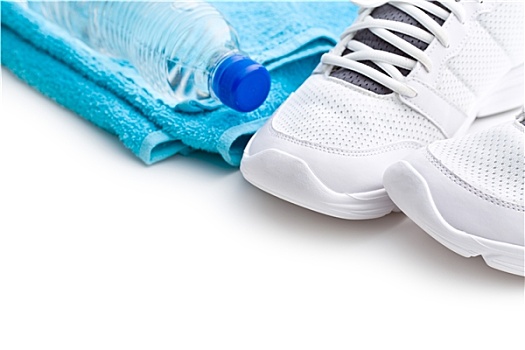 运动,概念,瓶子,鞋,毛巾