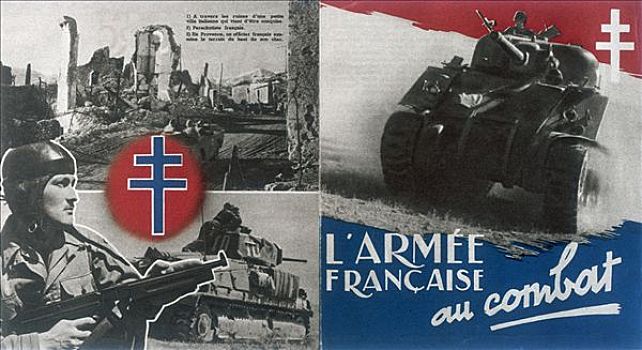 二战,法国人,宣传,海报,艺术家