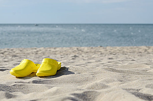 海滩,凉鞋,沙子
