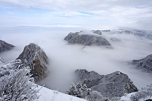 雪后华山宛如画