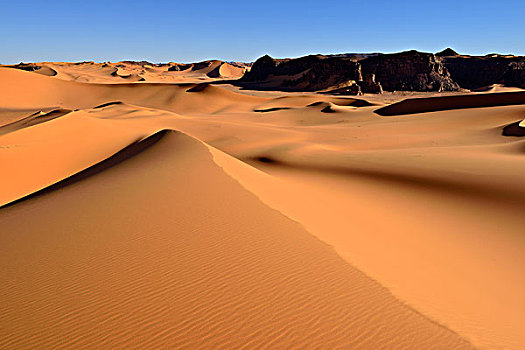 沙丘,石头,世界遗产,国家公园,撒哈拉沙漠,阿尔及利亚,非洲