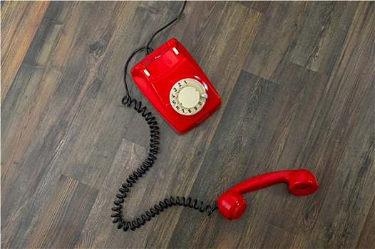 红色,电话