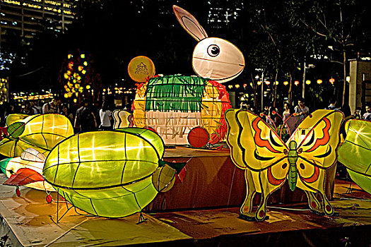 灯笼,展示,庆贺,节日,维多利亚,公园,香港