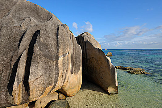 岩石构造,拉迪格岛,塞舌尔