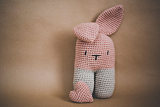 编织,兔子,粉色,心形,静物