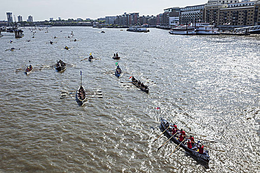 英格兰,伦敦,传统,赛船,河,比赛
