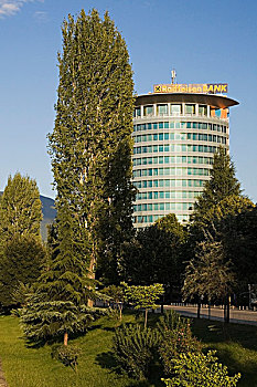 银行,建筑,地拉那,阿尔巴尼亚