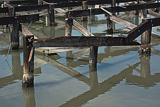 衰败,码头,海岸