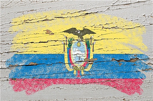 旗帜,厄瓜多尔,低劣,木质,纹理,涂绘,粉笔