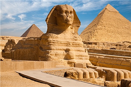 满,侧面,金字塔,吉萨金字塔,埃及