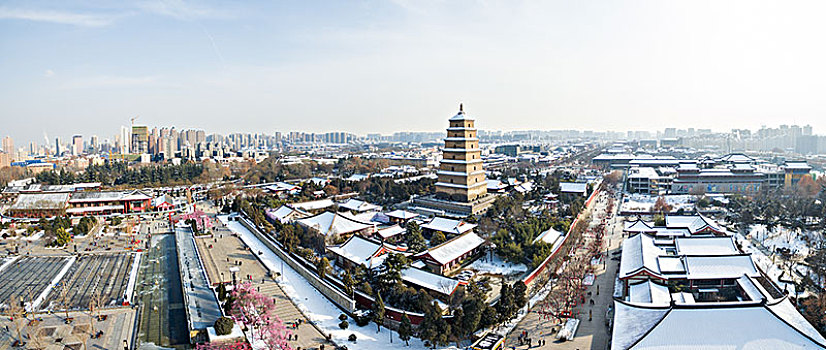 西安冬季大雁塔
