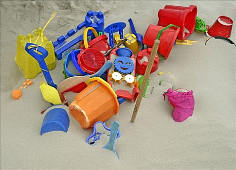 海滩,玩具,沙子