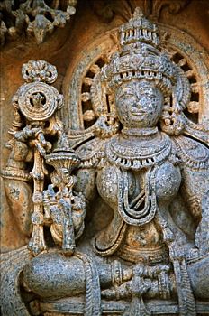 印度,庙宇,特写,浅浮雕,输入,神