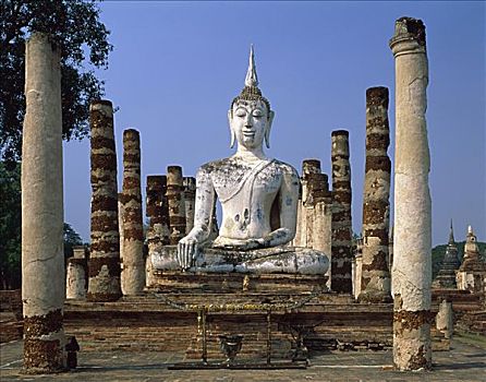 佛像,玛哈泰寺,素可泰,泰国