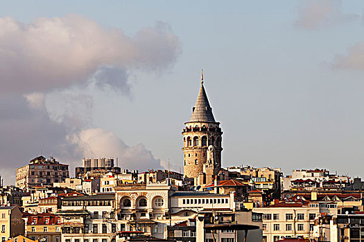 风景,加拉达塔,塔,地区,伊斯坦布尔,土耳其