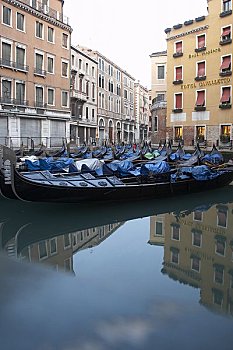 小船,院子,威尼斯,意大利