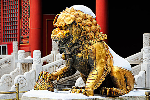 大美故宫,铜狮