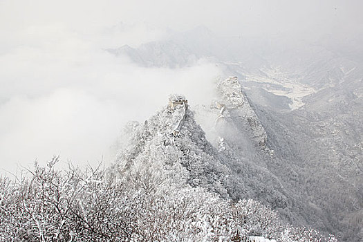 箭扣长城雪景