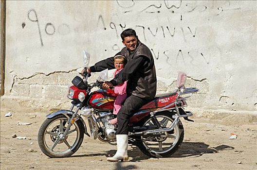 男人,摩托车,阿勒颇,叙利亚,亚洲