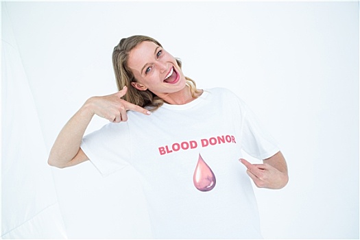 献血,展示,t恤