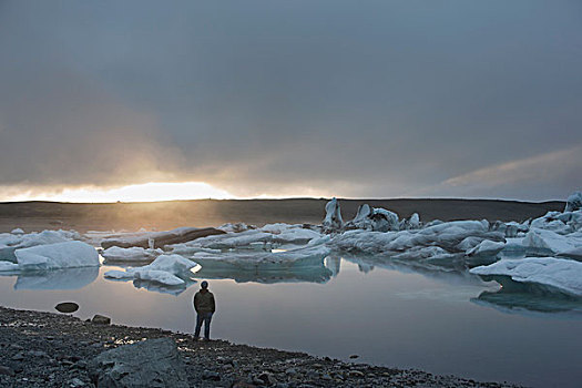 杰古沙龙湖,冰河,泻湖,斯卡夫塔菲尔国家公园,冰岛