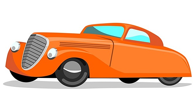 汽车,复古,橙色