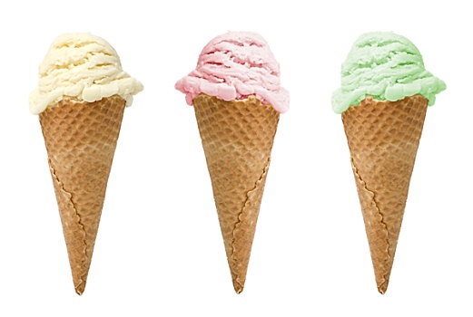 三个,冰淇淋