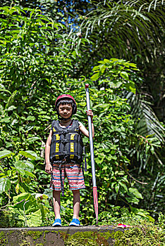 巴厘岛旅行的儿童